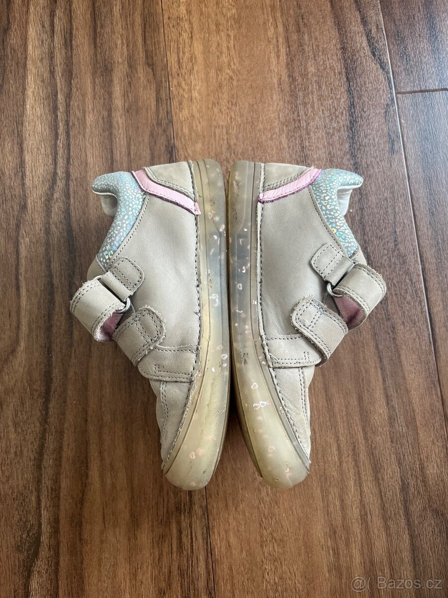 Kožené tenisky celoročky boty na suchý zip D.D.Step - 6