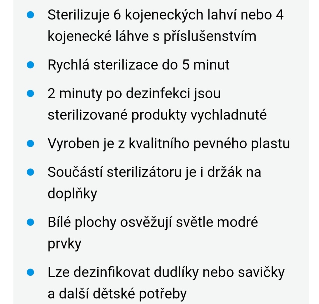 Odsávačka, lahvičky, a sterilizačka - 6