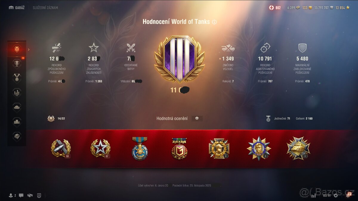 World of Tanks účet - 6