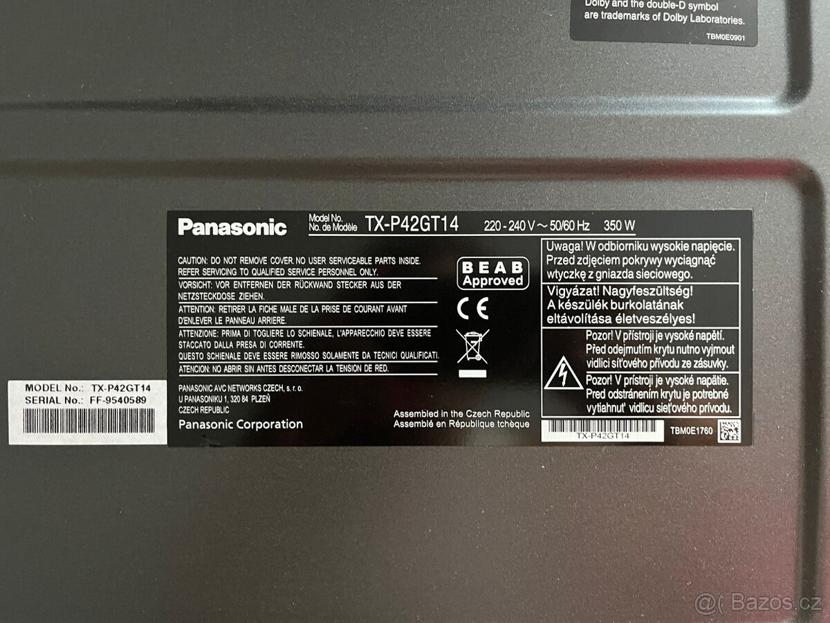 Panasonic Viera TX-P42GT14 106cm - 6