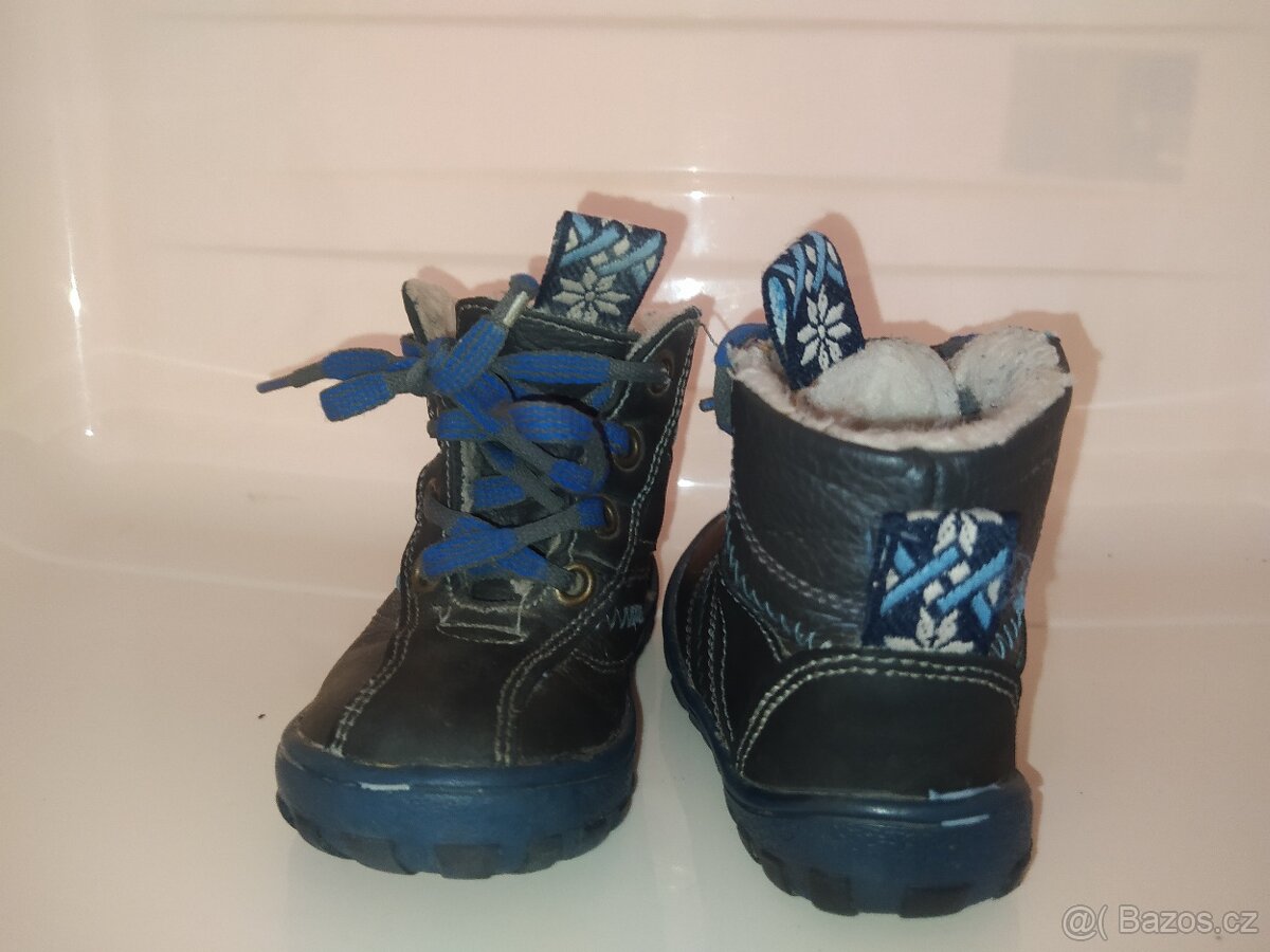 BOTY16_Kožené zimní boty dětské vel. 21 - 6