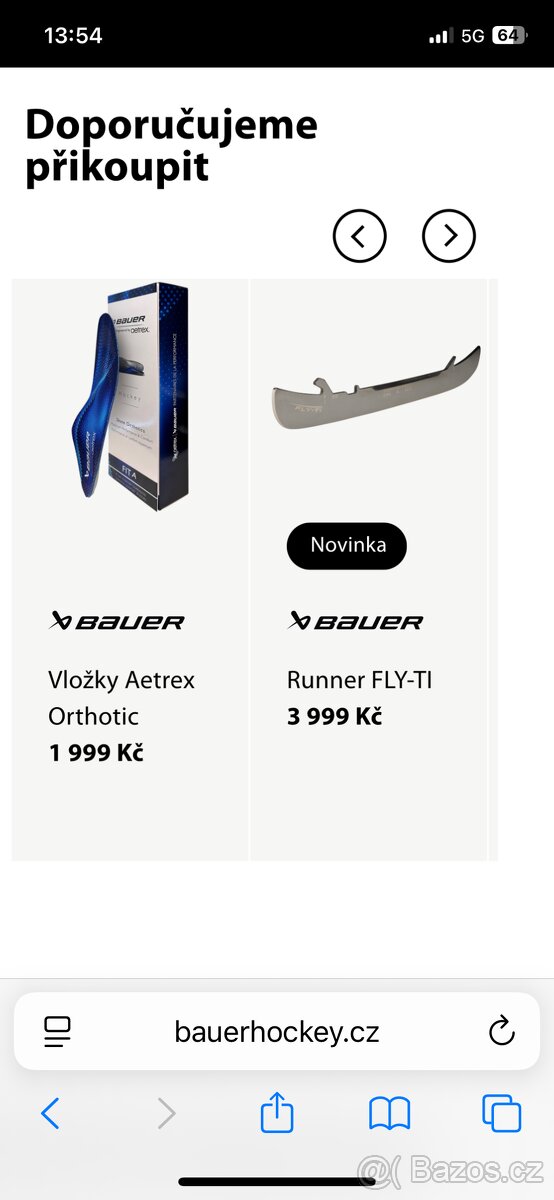Bauer Supreme M50 vel. 5 brusle + nože - 6