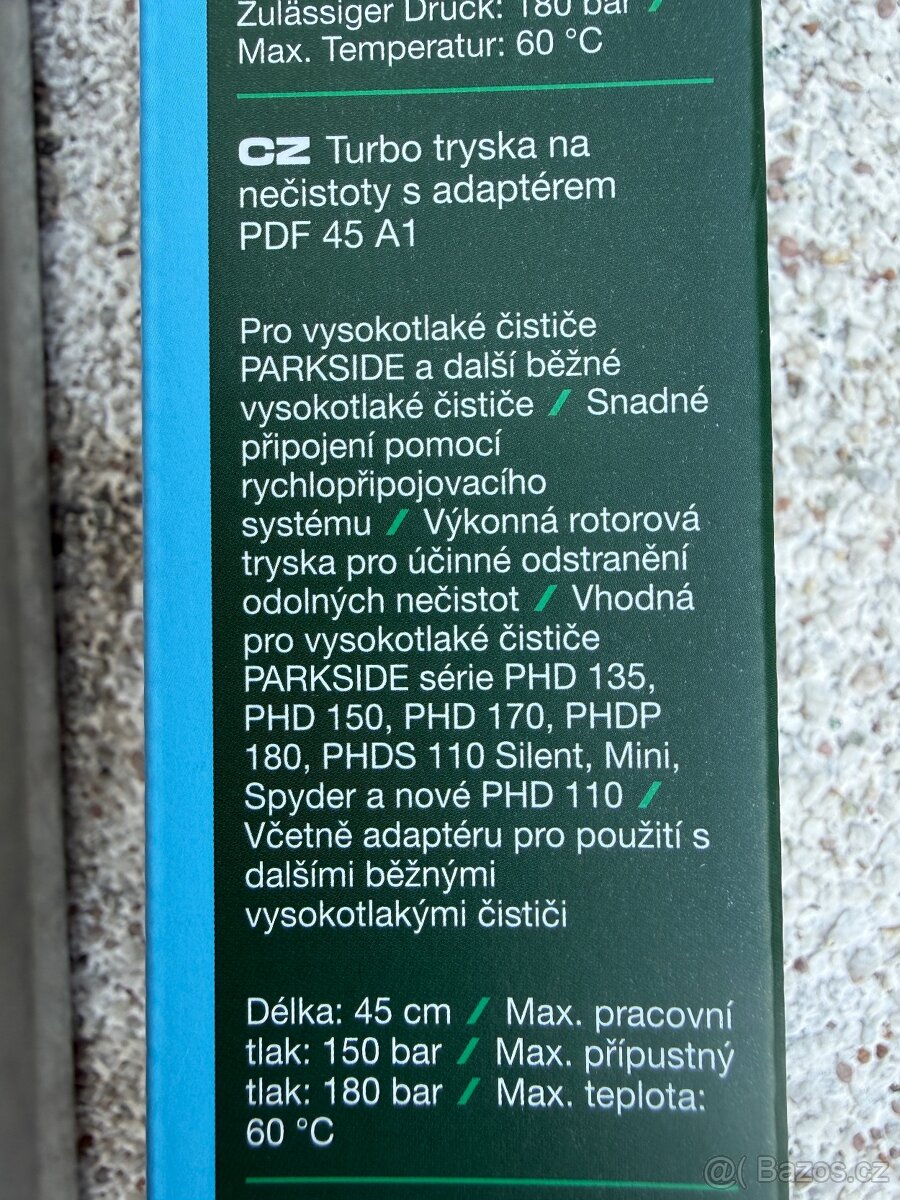 Tryska pro vysokotlaký čistič Parkside - 6