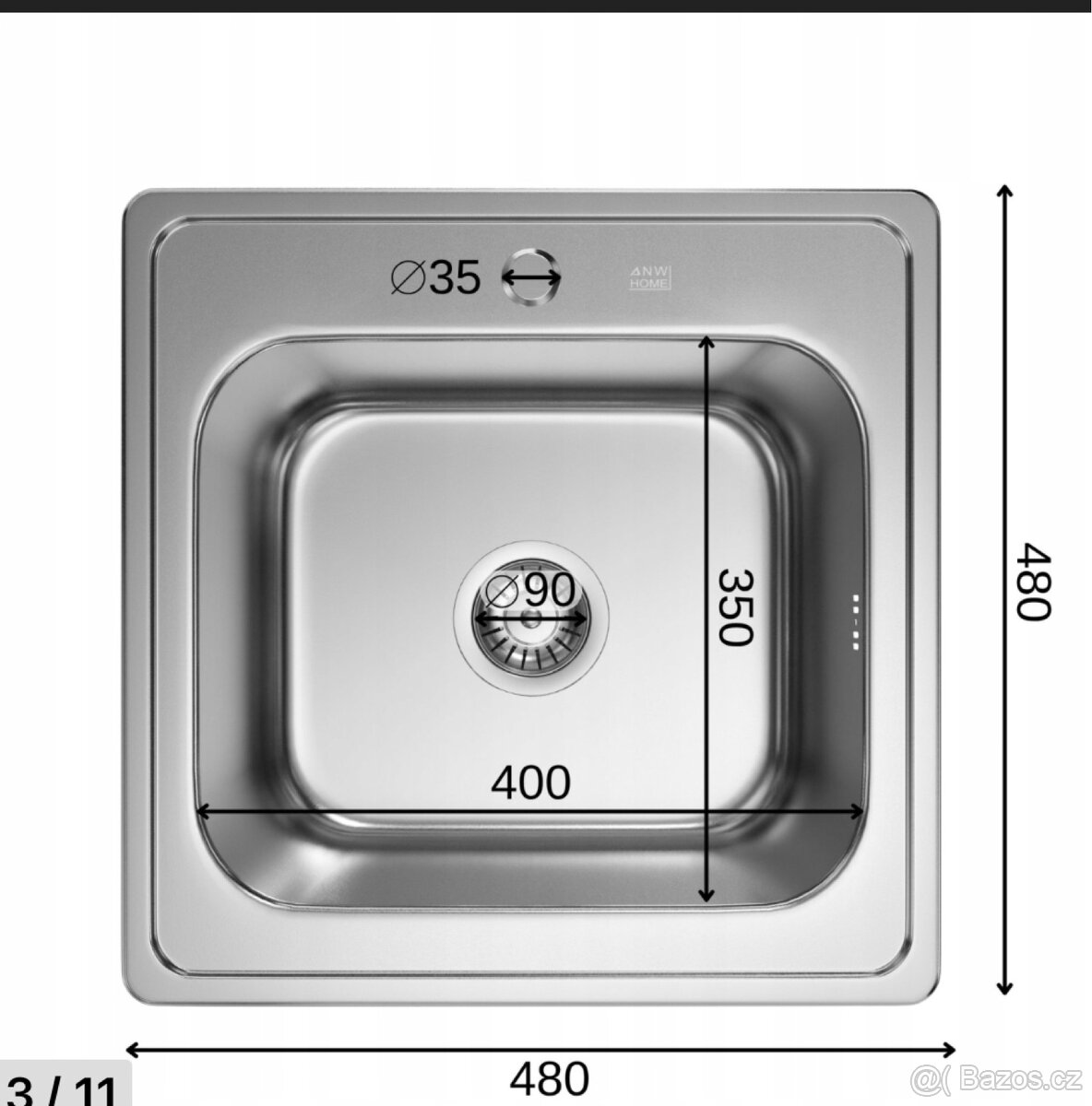 Dřez 480x480 nový - 6