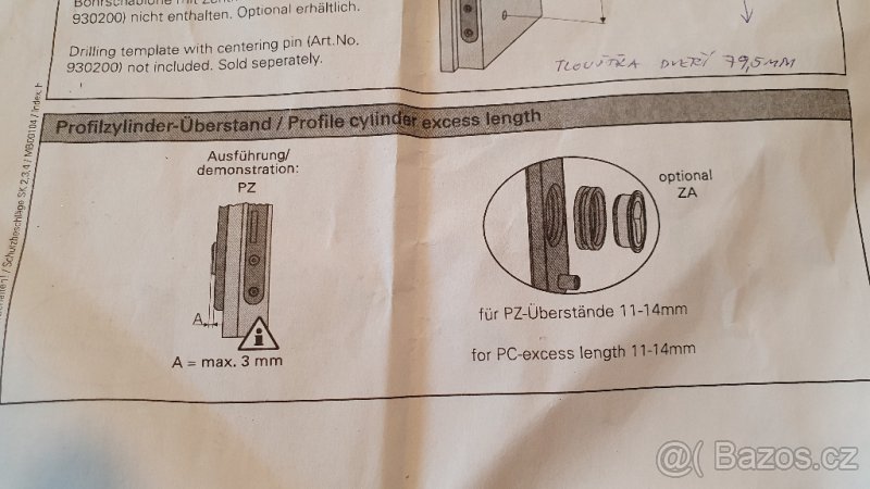 Dveřní klika nerez Caesar - s klikou Alesia (klika-koule) - 6