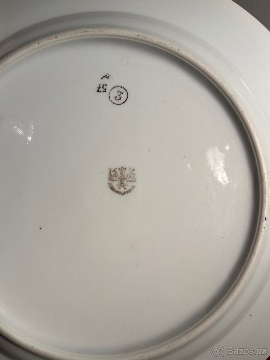 Sada starých porcelánových talířů - 6