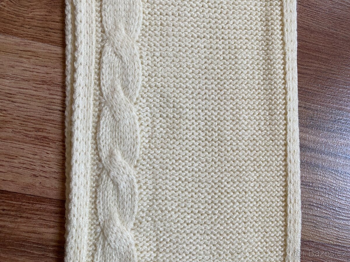 Nová dámská zimní šála Alpine Pro - krémová, akryl - 6