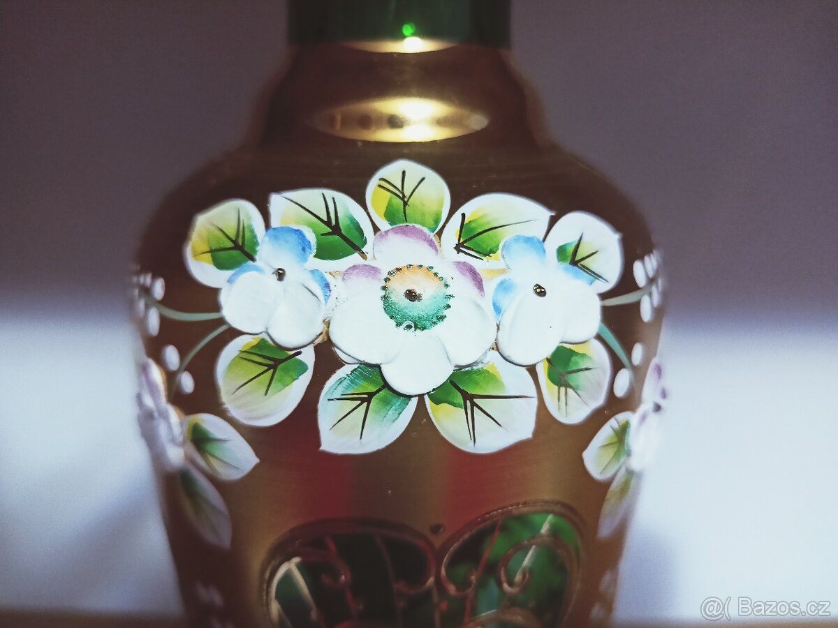 novoborské sklo - velká váza - 6