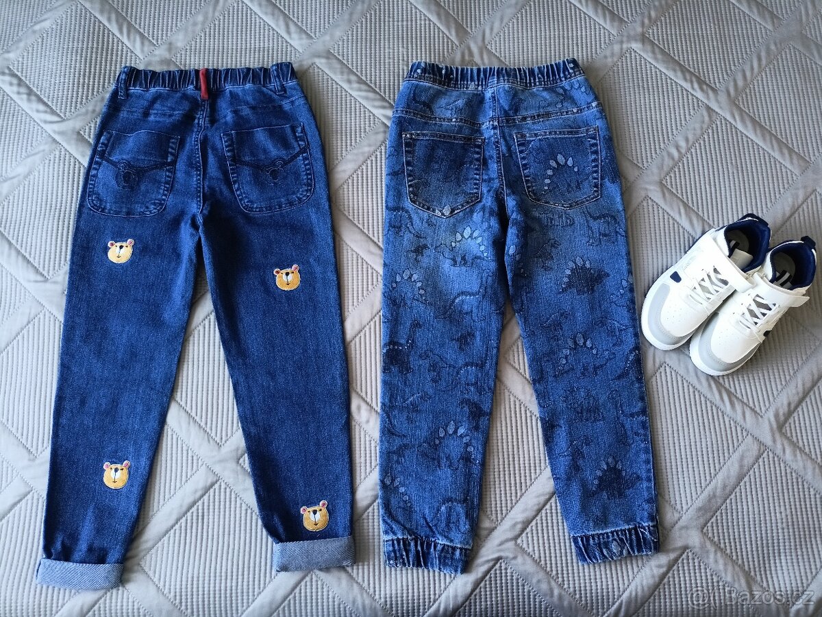 Nové džíny 128/134+nové tenisky, vel.33 - 6