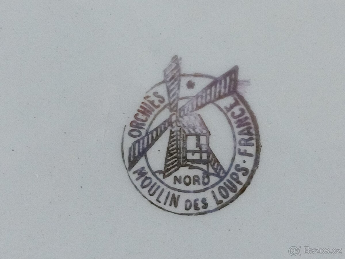 VINTAGE SÝROVÉ TALÍŘE MOULIN DES LOUPS, ORCHIES - 6