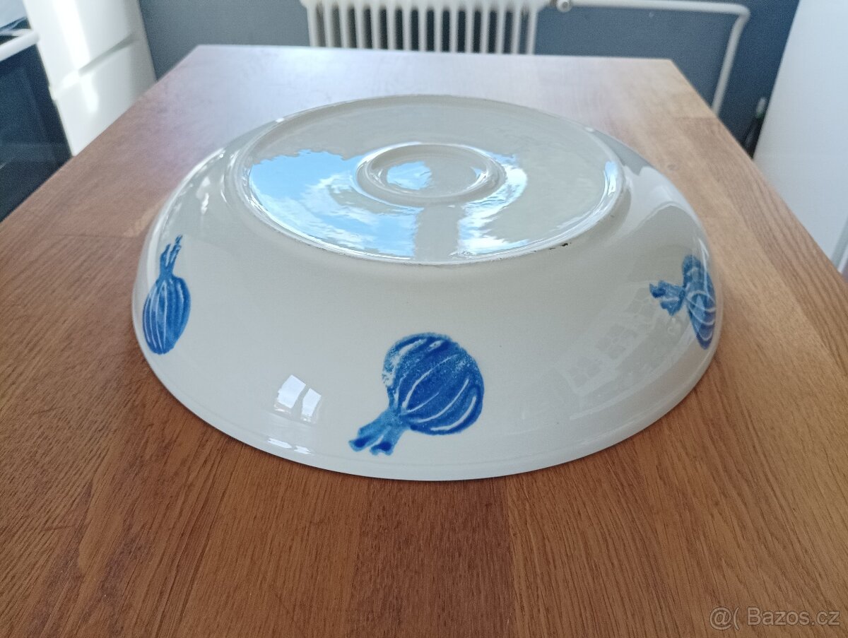 VELKÁ FAJÁNS MÍSA S CIBULOVÝM VZOREM FRANCIE - 6
