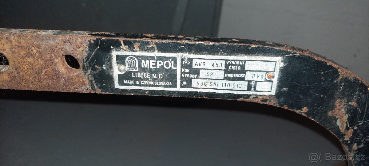 Vyorávač brambor, kola ,osy ,Motor Jikov, příslušenství. - 6