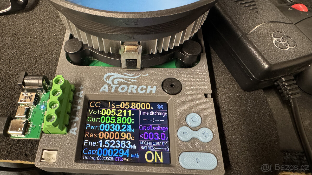 Elektronická zátěž kapacity aku DL24 180W 25A+ kryt - 6