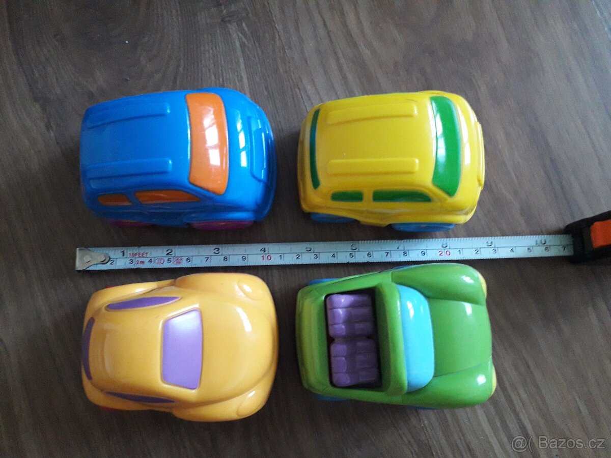 Auto větší cca 40cm/přepravník 4 autíčka - 6