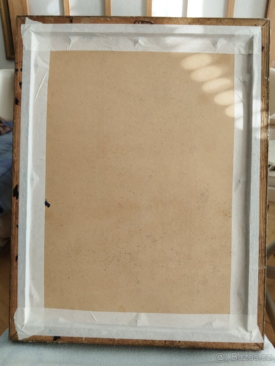 obraz CHLAPEC, PORTRÉT, olej na kartonu, nesign. - 6