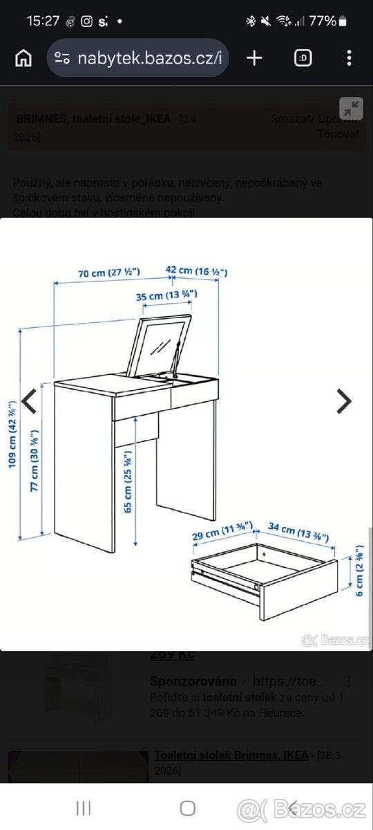 Kosmetický stolek Ikea - 6