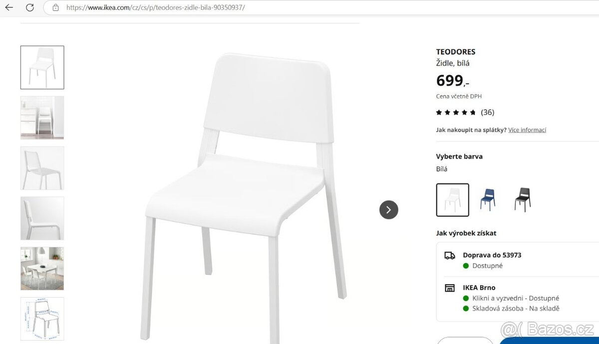 Rozkládací jídelní stůl + 6 židlí. - 6