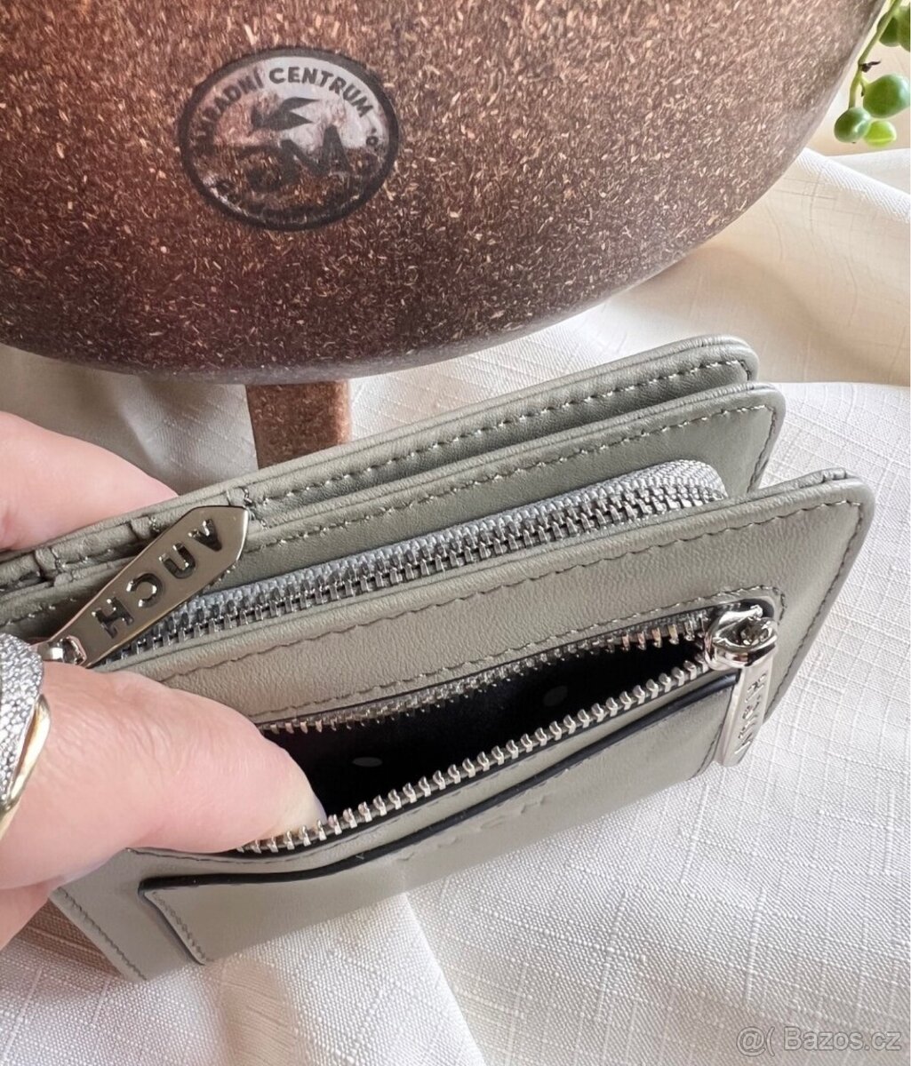 Nová dámská malá kožená peněženka na zip (Vuch) - 6