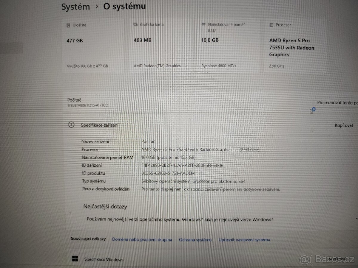 Acer TravelMate P2 (TMP216-41- R68C) - 6