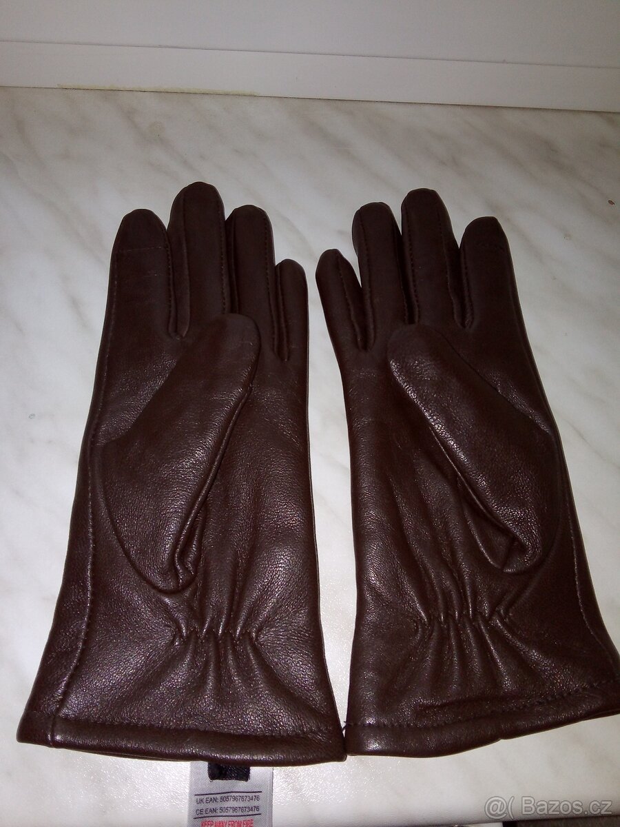 teplé rukavice,vintage rukavice,kožené rukavice - 6