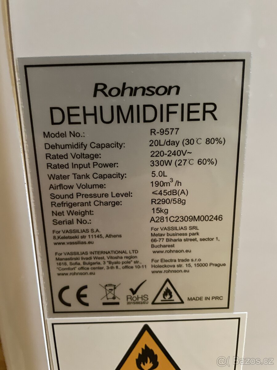 Odvlhčovač Rohnson - 6