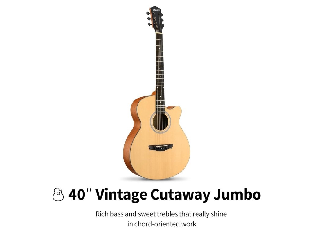 Mini Jumbo,akustická kytara DONNER DAJ 110c - 6
