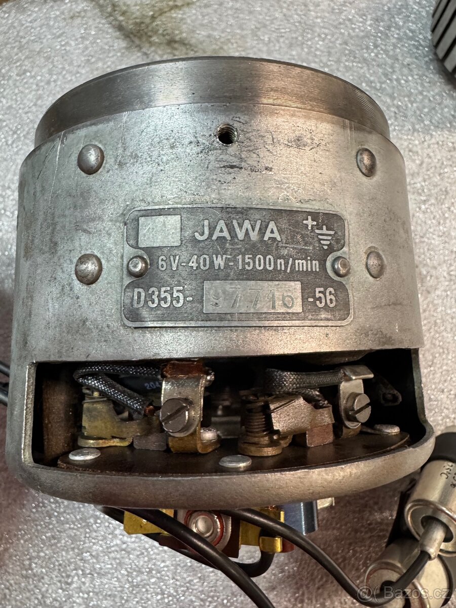 Zapalování JAWA-ČZ 6V 40W dvouválec, kostra + - 6