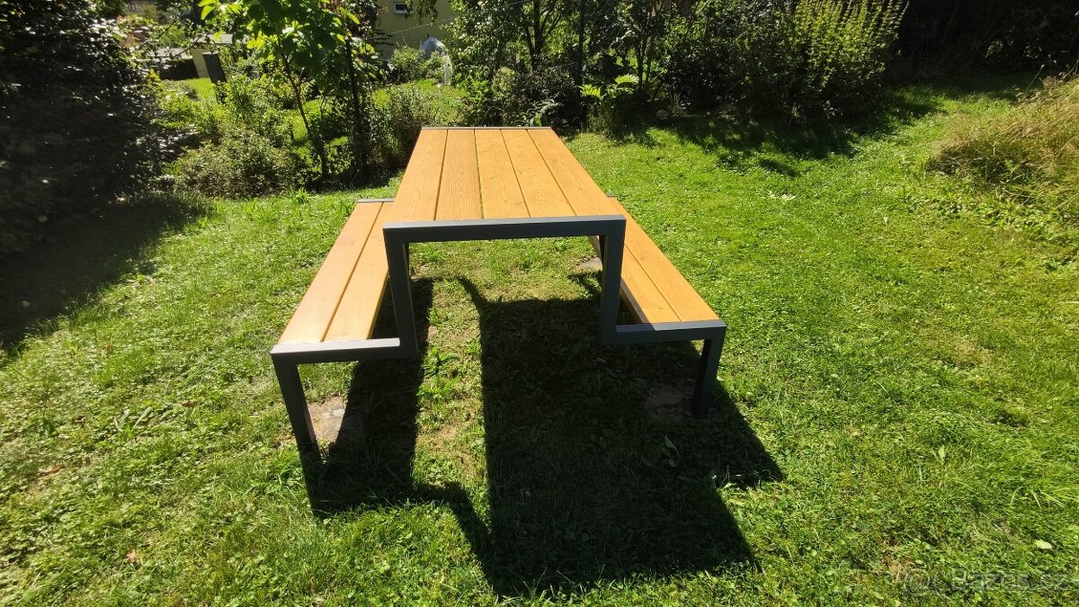Nová zahradní lavička - Pivní set - 6