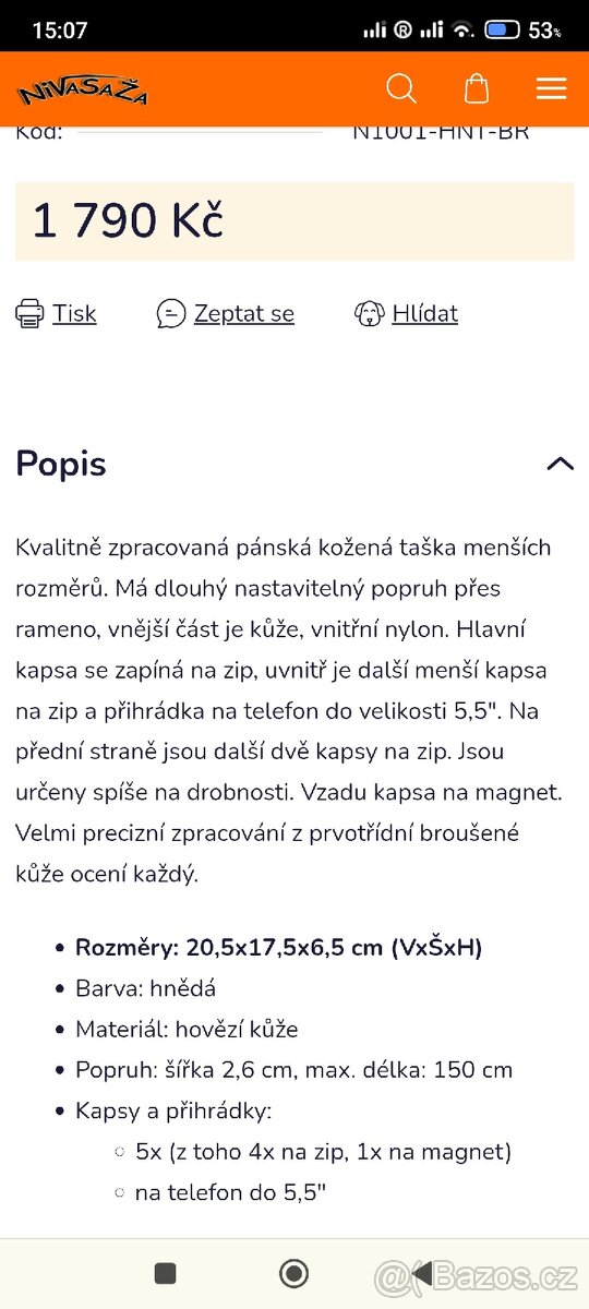 Kožená pánská taška Nisavaža - 6