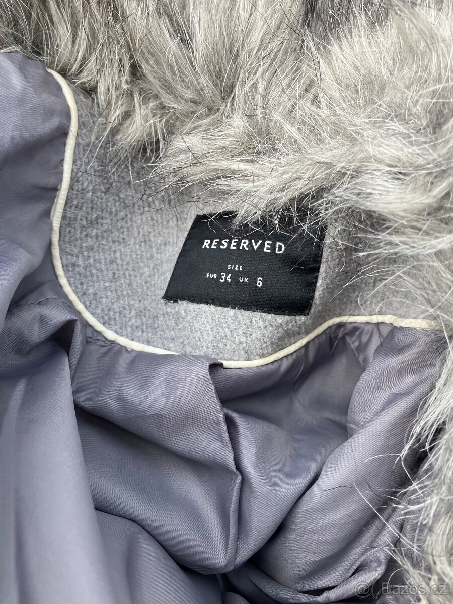 VLNĚNÝ kabát RESERVED vel 34 - 6