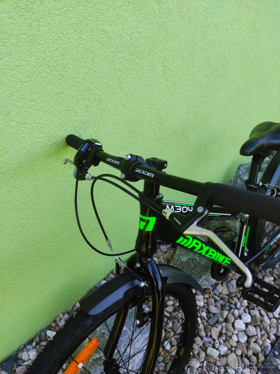 Značkové dětské kolo MAXBIKE 24" (černá/zelená) - 6