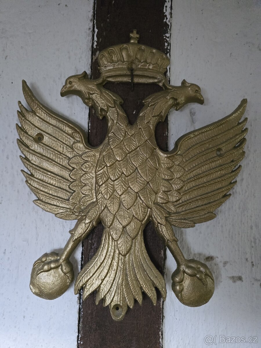 OBŘÍ KOVOVÁ DVOUHLAVA ORLICE - 6