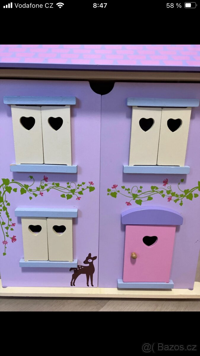 Dreveny domecek pro panenky- - 6