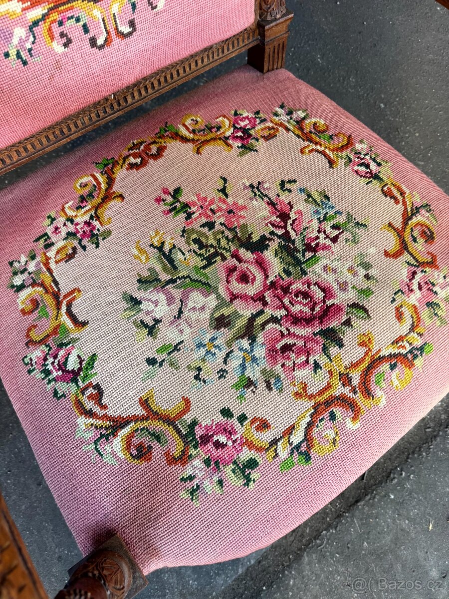 Starožitné Francouzské křeslo (132013) - 6