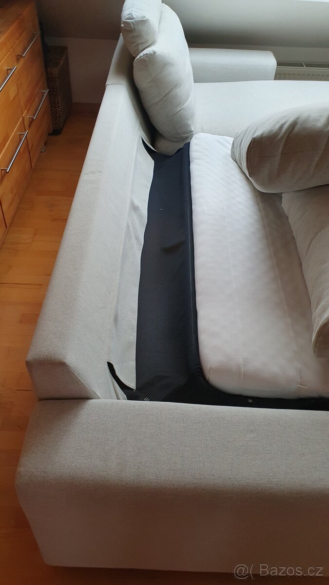 Rohová rozkládací pohovka VIMLE Gunnared béžová - 6