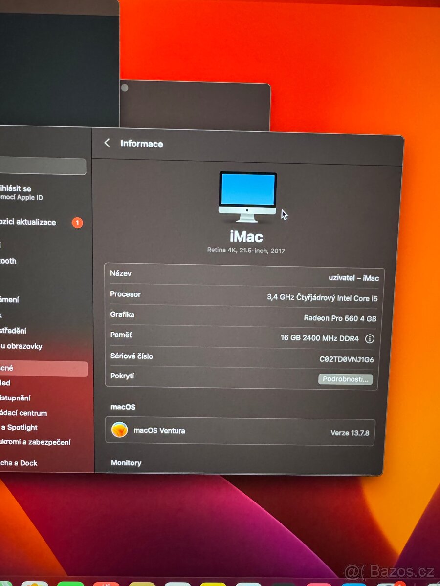 Prodám upgradovaný iMac 21,5 Ratine 4K (2017) - 6