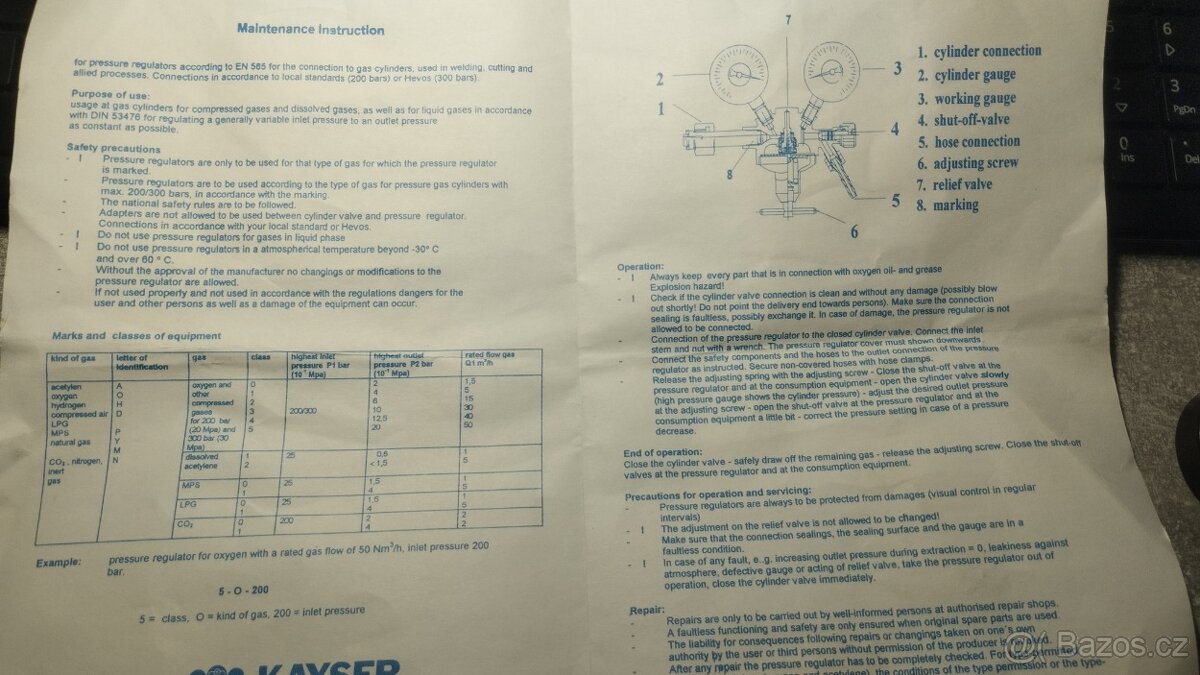 Autogen budíky kyslík,KAYSER-NOVÉ - 6