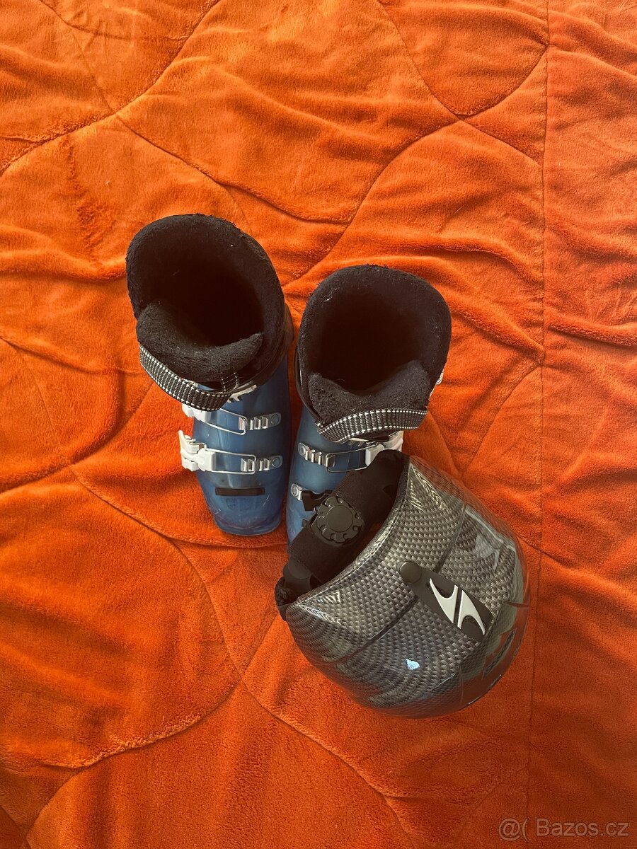 Dětské lyže Nordica 100 cm + lyžáky 34-35+helma - 6