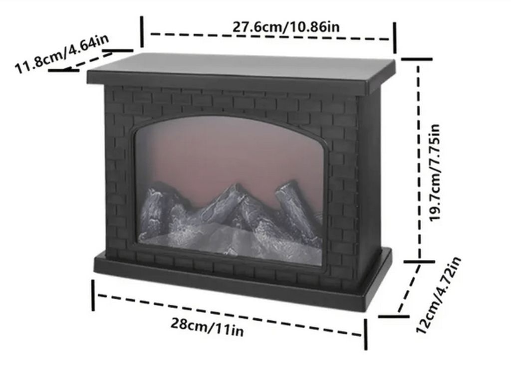 Hranatý dekorativní krb s efektem plamene - 6