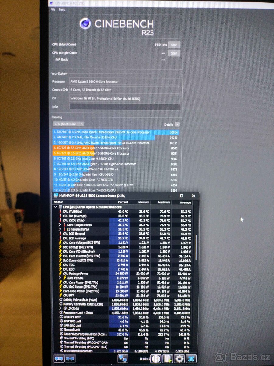 HERNÍ PC: RYZEN 5600 / RTX 3070 / 32GB RAM - 6
