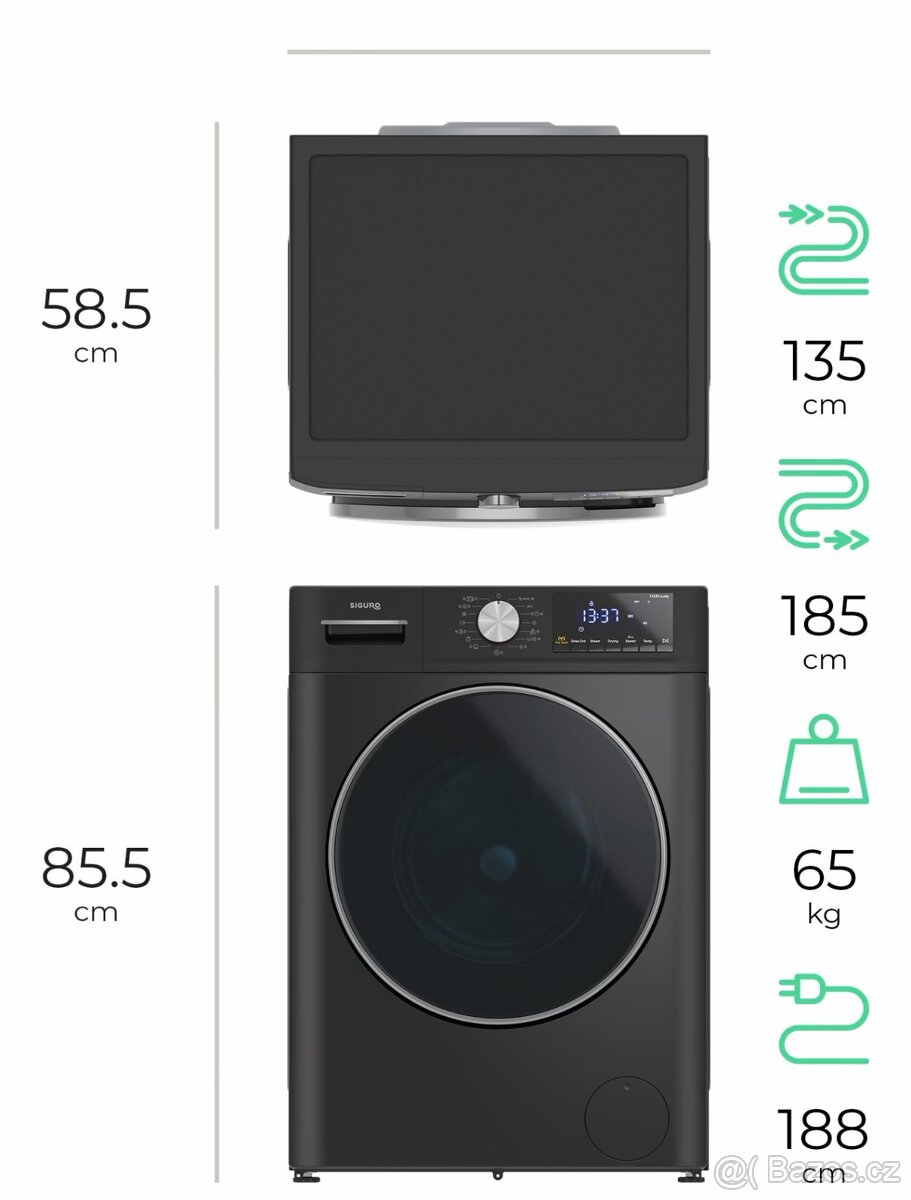 Pračka a sušička v záruce Siguro - 6