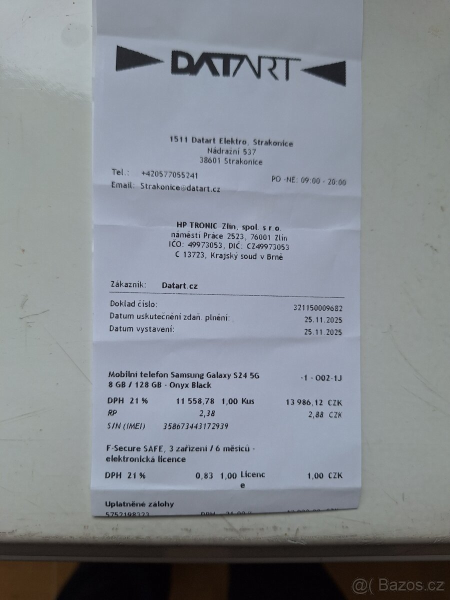 Prodám Samsung S24 5G 8/128Gb Onyx Black - 6