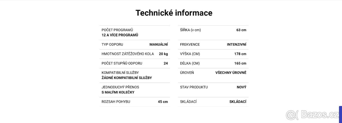 Prodám Skládací eliptický trenažér EasyFlex - 6