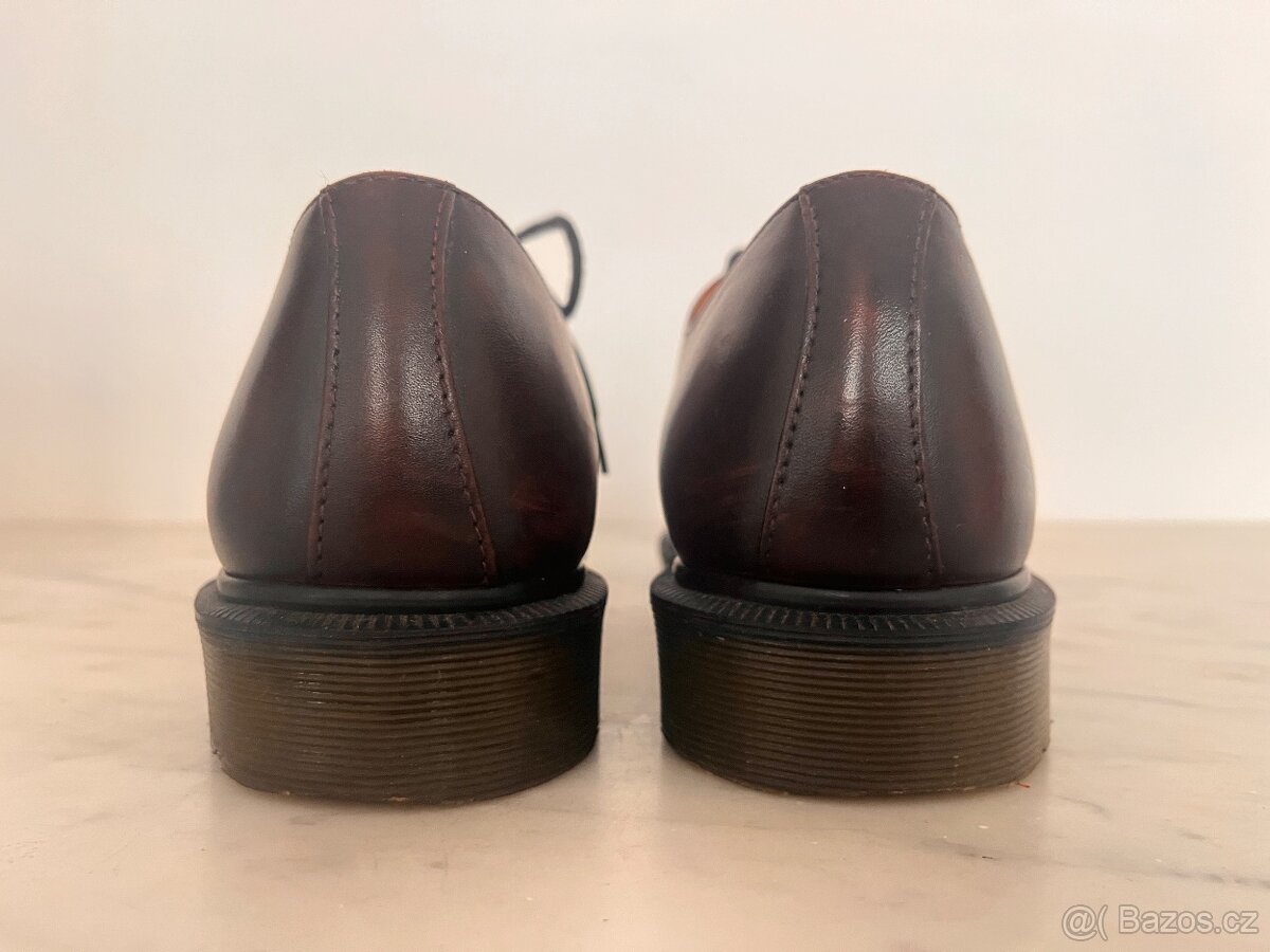 Dr. Martens 1461 PLAIN WELT SMOOTH LEATHER SHOES - BURGUNDY - 6