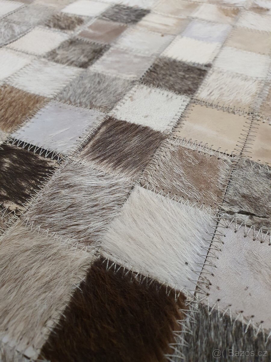 oboustranný koberec z hovězí kožešiny, 3x2 m - 6