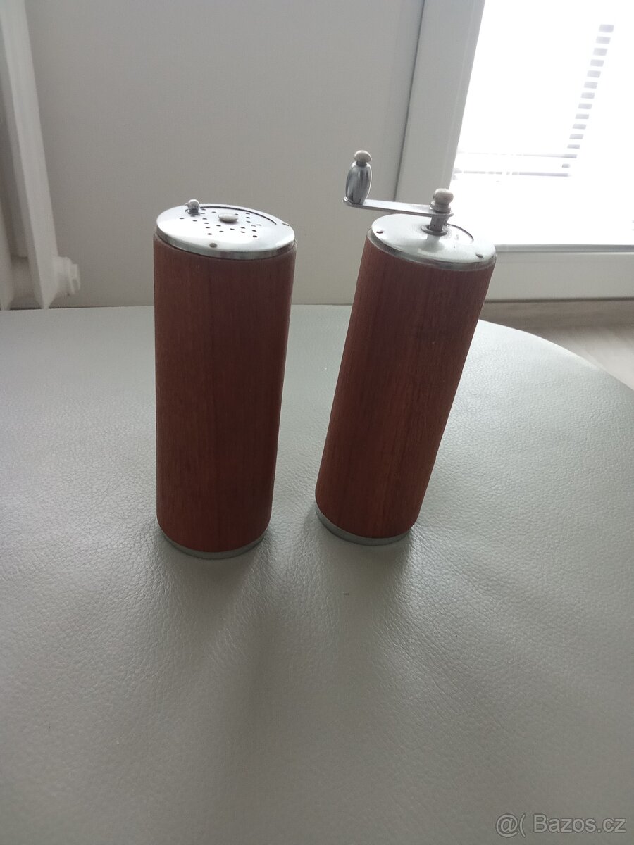 Starožitná kuchyňská váha, mlýnek na pepř+solnička - 6