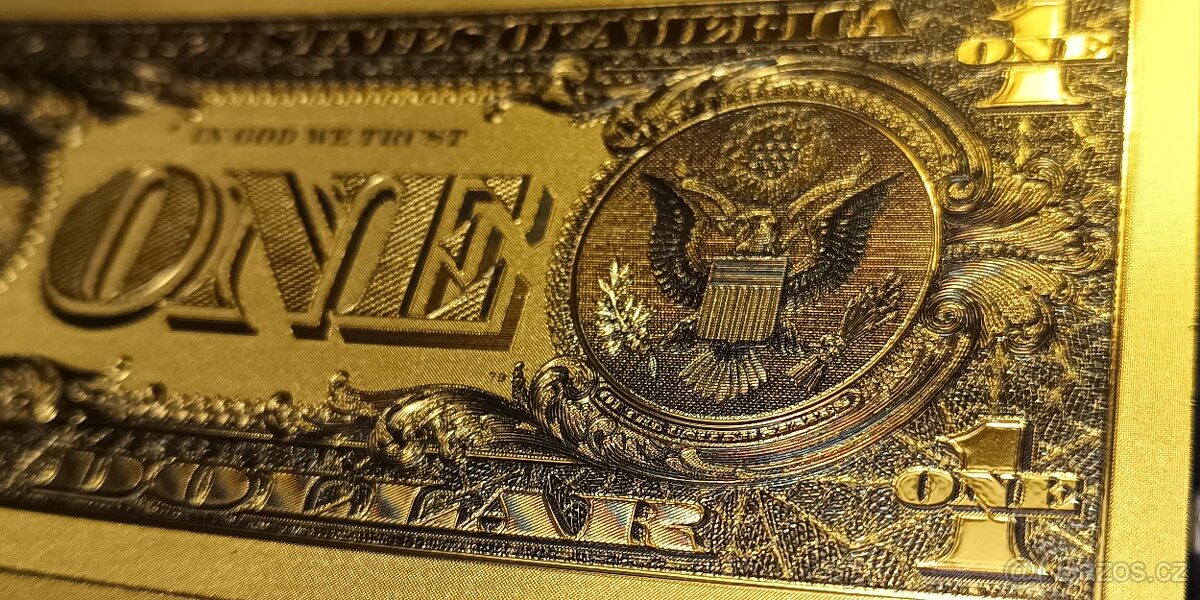 Kompletní sbírka pozlacených USA dolarů. RARE - 6