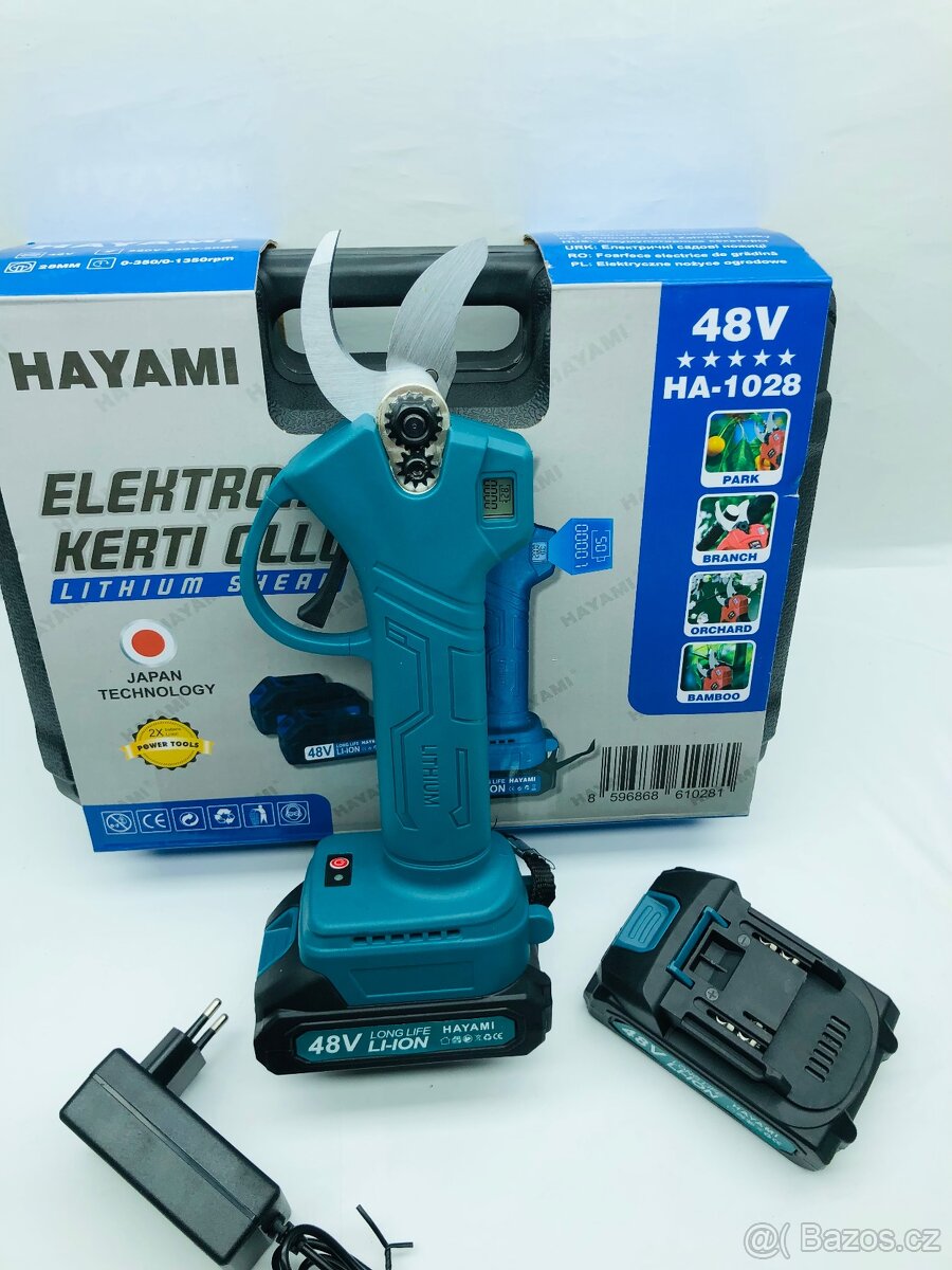 2v1 Aku nůžky + Aku pila + 4x baterie a příslušenství - 6