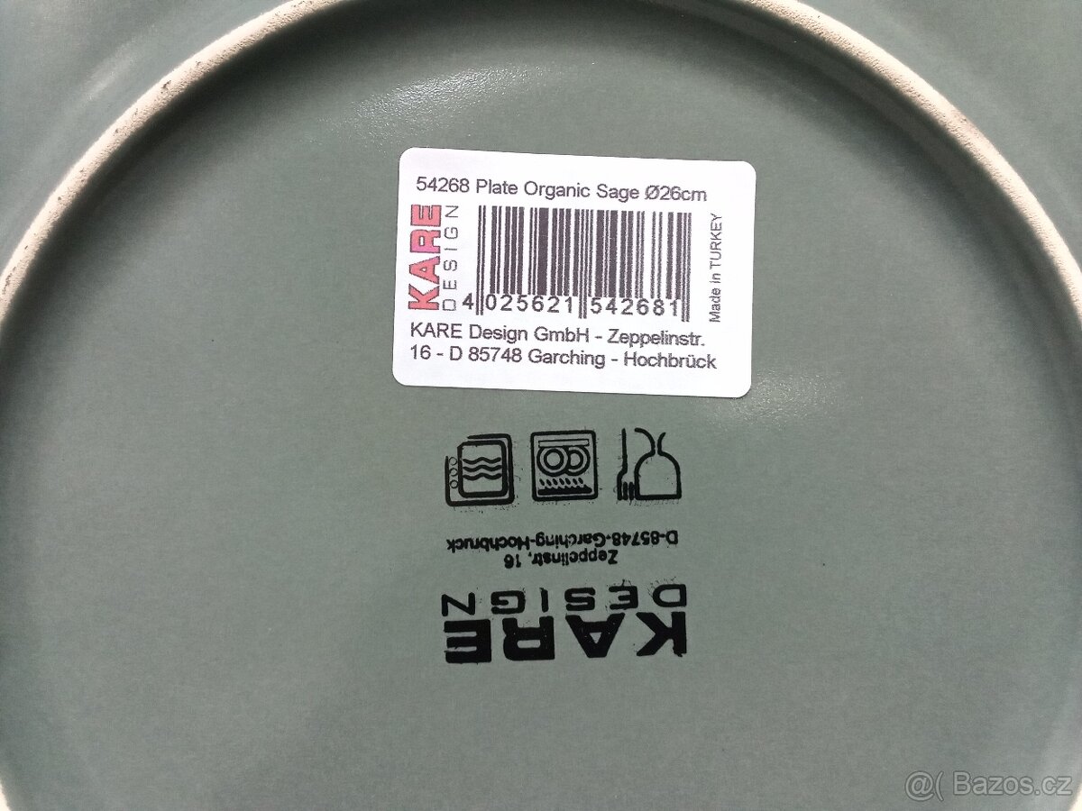 NOVÁ sada 6 ks talířů KARE Organic 26cm Talíř Organic - 6