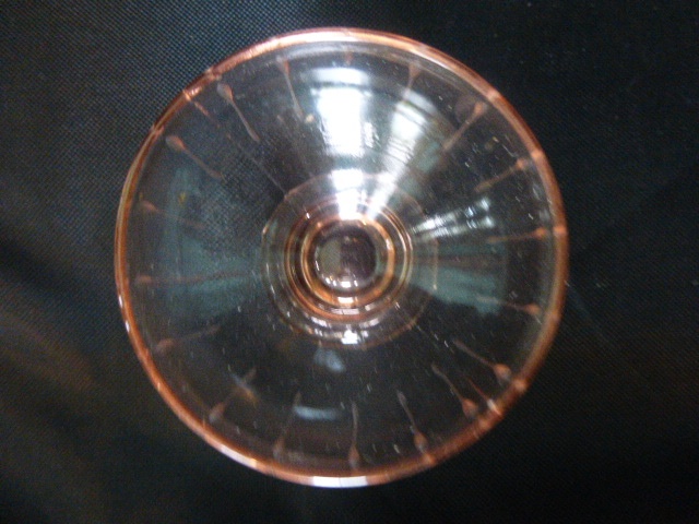 POHÁRKY - RŮŽOVÉ SKLO č.15 - 6